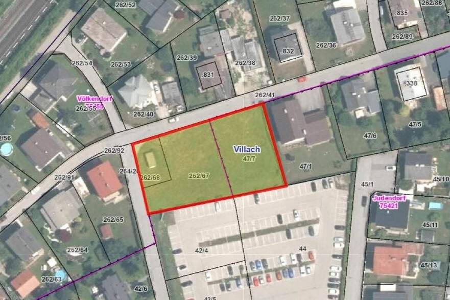 Grundstück perfekt geignet für Bauträger/Entwickler in Villach nähe Warmbad Villach/Atrio, Grund und Boden-kauf, 750.000,€, 9500 Villach(Stadt)