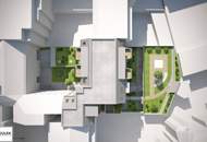 Neubau: 4 Zimmer Wohnung mit großer Terrasse in ruhiger Innenhoflage - zentrumsnah!