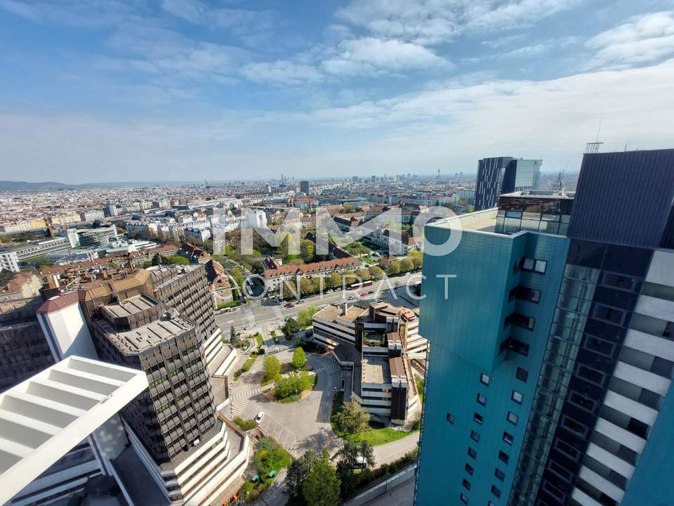 Traumhafte Aussicht vom 29.Stock von Ihrer Loggia am Wienerberg