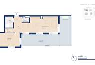 Geräumige Zweimmer-Wohnung mit TOP-Terrasse im Dachgeschoß (Neubau, Erstbezug) - PROVISIONSFREI