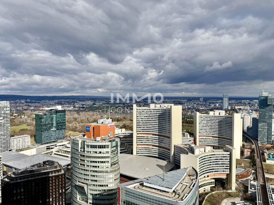 Global View Residence im DC2 Tower – 2 Zimmer mit Loggia & Blick auf das Vienna International Center