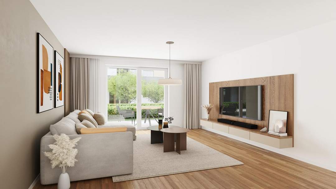 Moderne Gartenwohnung in Stockerau ab 01.Mai 2026 mit Deckenkühlung!