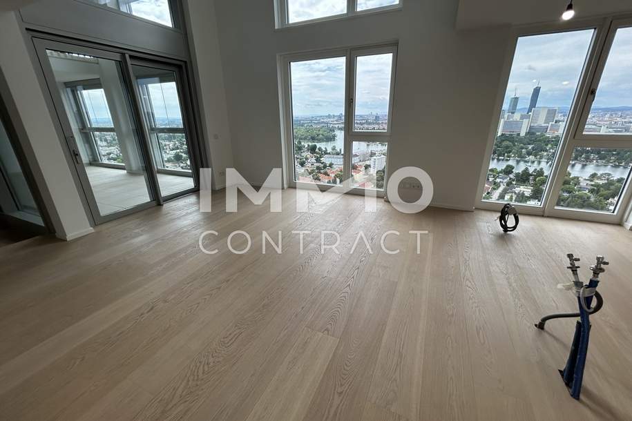 Exklusive Penthouse Wohnung auf 2 Etagen mit atemberaubenden Ausblick auf die Donau und die Innenstadt!, Wohnung-kauf, 2.595.000,€, 1220 Wien 22., Donaustadt