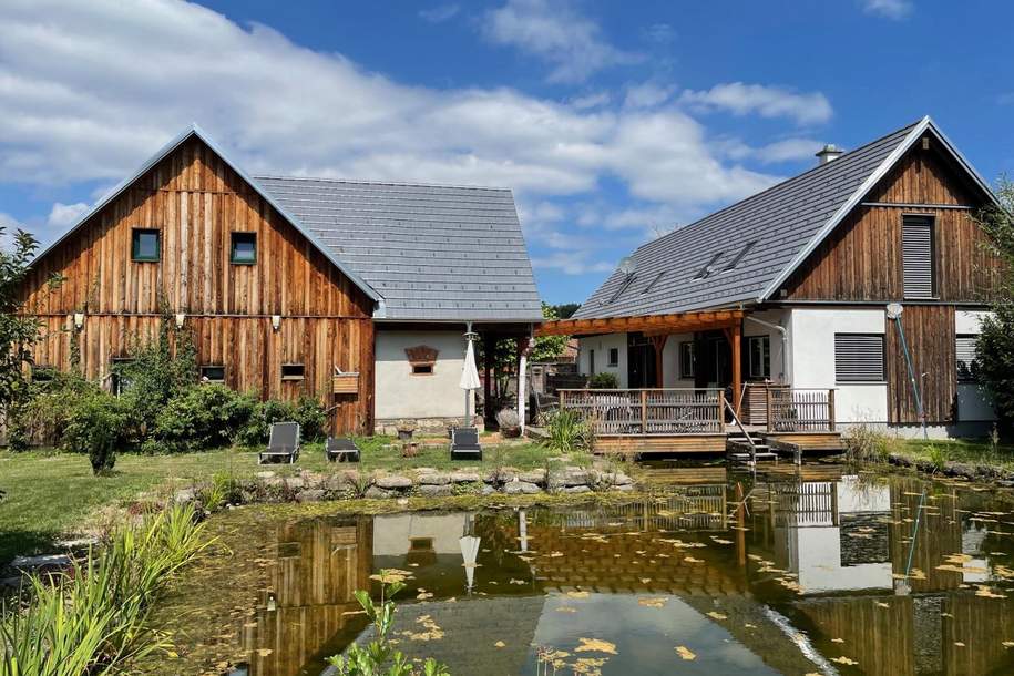 Nähe Riegersburg: Hof mit Schwimmteich - 6er Frühstückspension - Pferdehotel - Pferdehof, Haus-kauf, 1.195.000,€, 8350 Südoststeiermark