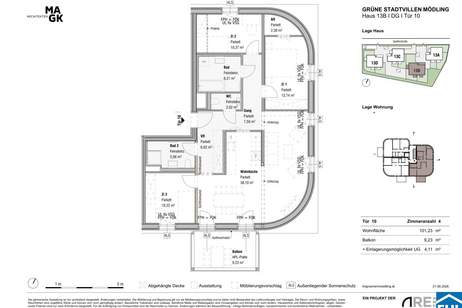 Im Grünen Mödling – Grüne Stadtvillen, Wohnung-kauf, 375.000,€, 2340 Mödling