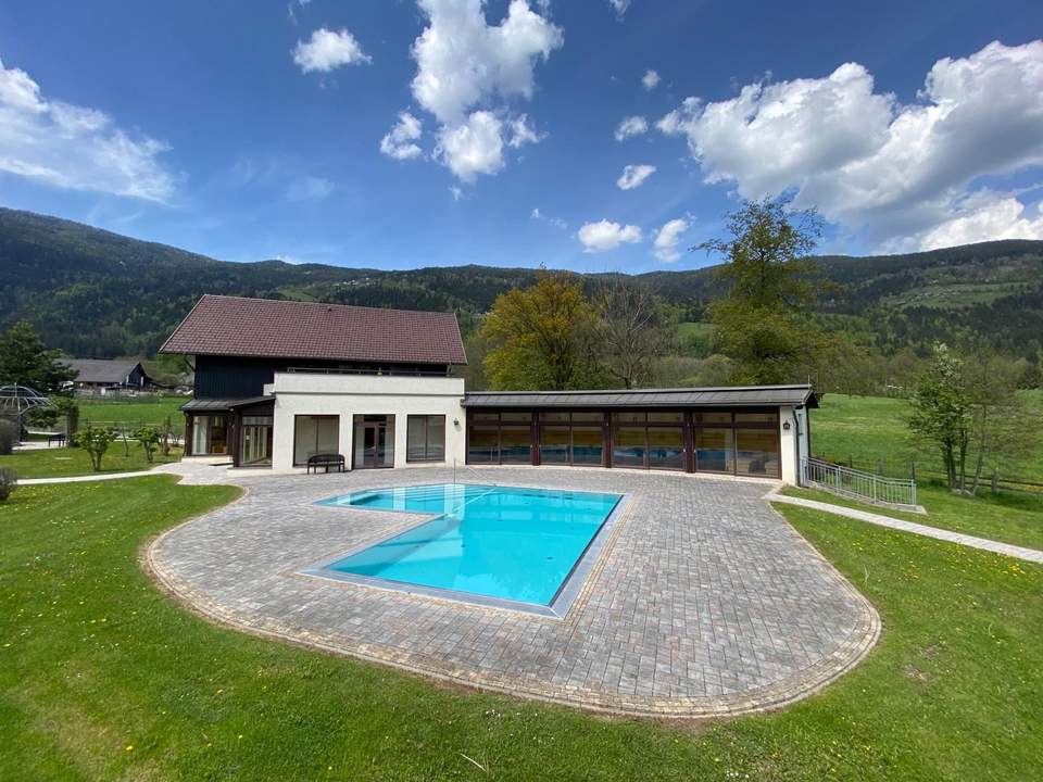 Bodensdorf am Ossiachersee: besondere 2-ZI-Dachgeschoss Wohnung mit Balkon, allgemein XL SPA & Pool