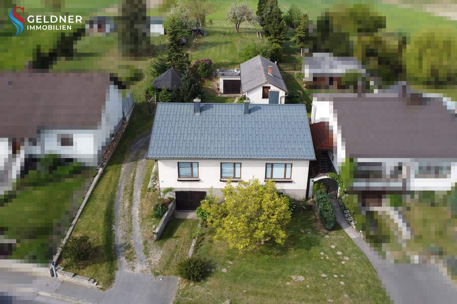 Solides Einfamilienhaus mit 3 Zimmer, Terrasse, großer Garten und 2 Garagen und Nebengebäude, Haus-kauf, 185.000,€, 7322 Oberpullendorf