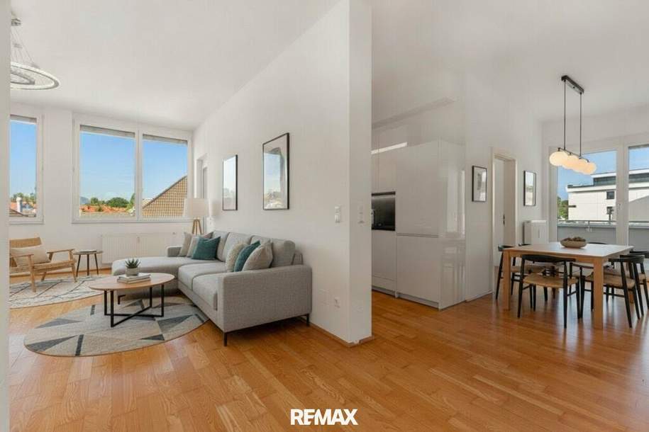 Modernes Wohnen: Helle 4-Zimmer-Wohnung mit weitläufiger Dachterrasse nahe dem Zentrum, Wohnung-kauf, 459.000,€, 9020 Klagenfurt(Stadt)