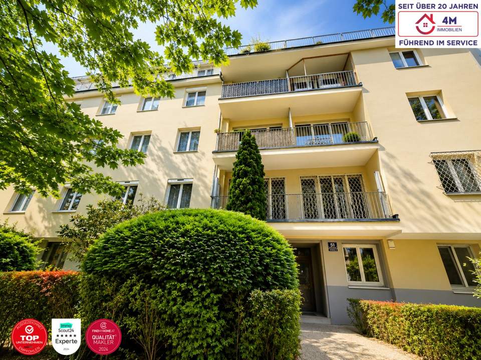 Preisreduzierung!!Wohnen im Grünen! Charmante Balkonwohnung in Top Lage von Hietzing