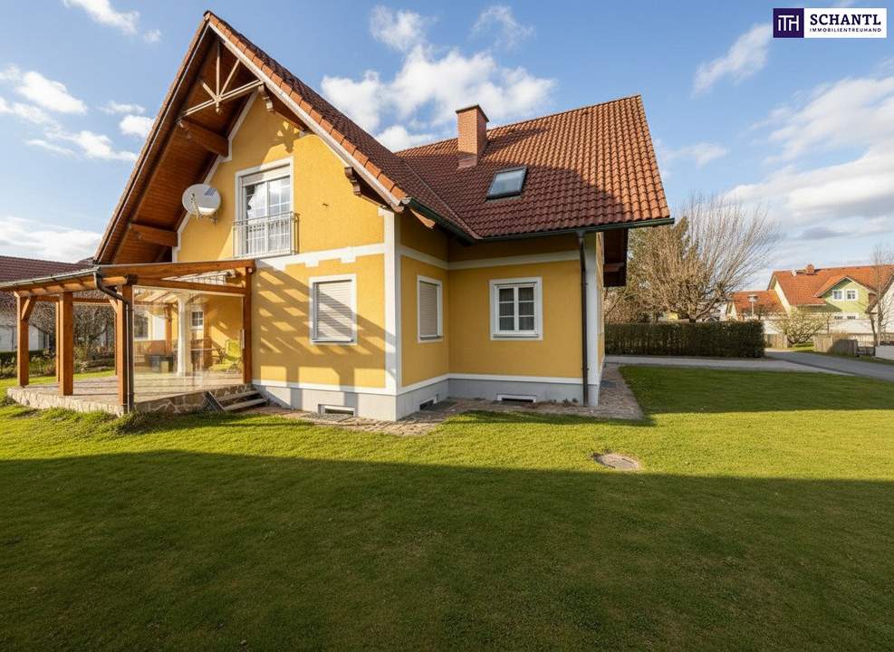 SONNENLAGE - Neuwertiges ca. 160m2 großes Traumhaus mit idyllischem Garten + Terrasse, 2 Garagen &amp; Top-Ausstattung in Ruhelage