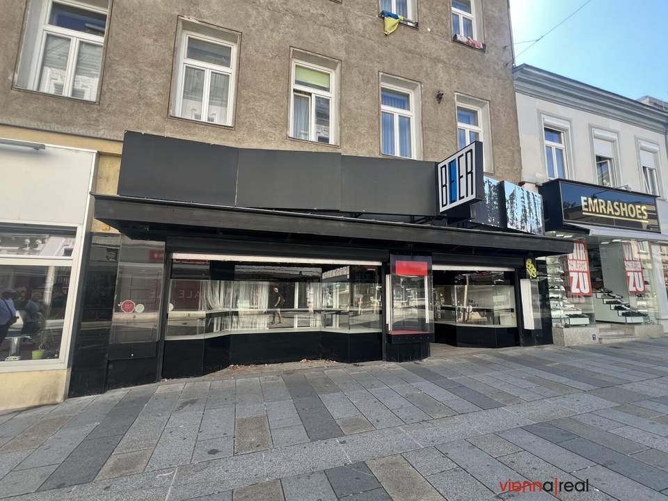 &lt;&lt; KEINE ABLÖSE &gt;&gt; TOPLAGE - UNBEFRISTET - 84 m2 Geschäftslokal in Fußgängerzone mit Lager und Gang-WC