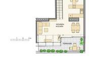 FULLY FURNISHED ROOFTOP APARTMENT WITH AC_Spacious living-dining area & 2 bedrooms