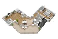 DACHWOHNUNG / TERRASSE/ Moderne 2-Zi DG-Wohnung mit Terrasse (top 54)