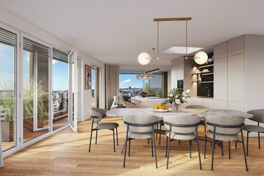 Penthouse with a view - Directly at the main train station: Commission-free + Completion in October, Wohnung-kauf, 950.000,€, 1100 Wien 10., Favoriten