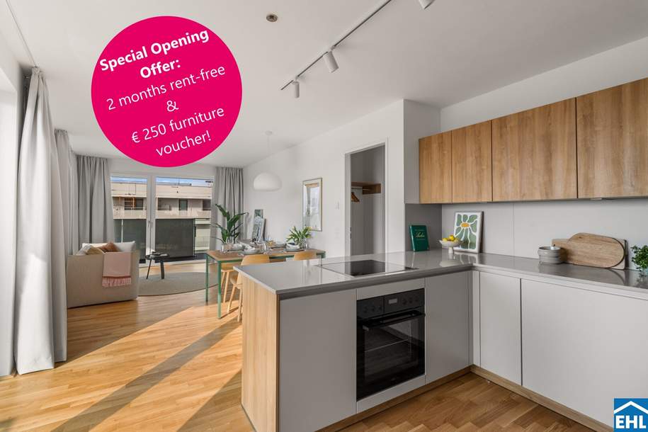Special Opening Offer: 2 Months Rent-Free & €250 Furniture Voucher!, Wohnung-miete, 1.186,90,€, 1200 Wien 20., Brigittenau