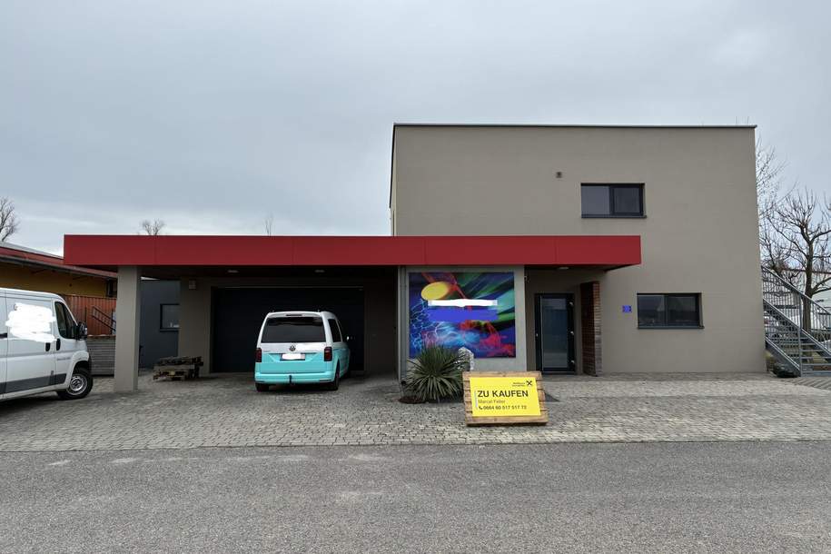 Modernes Bürogebäude mit Wohnnutzung und Pool Nähe Eisenstadt und Rust/See, Gewerbeobjekt-kauf, 567.000,€, 7064 Eisenstadt-Umgebung