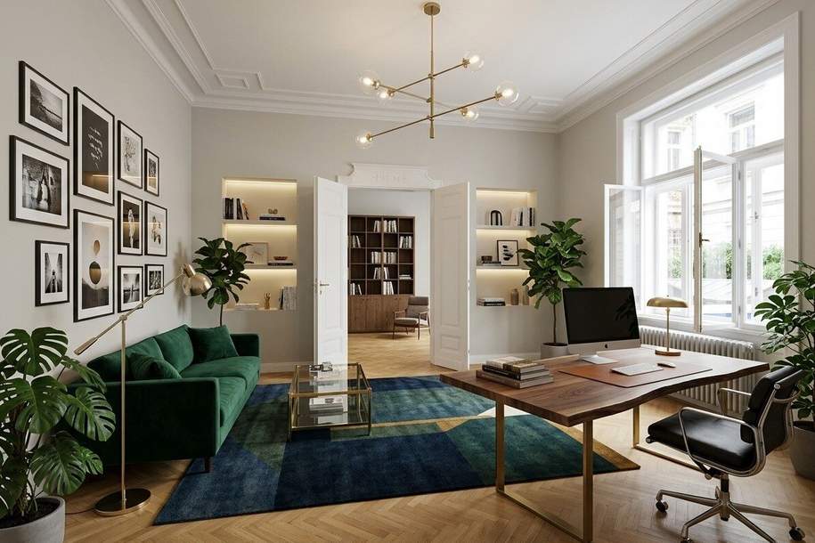1040! Zentrumsnahes, generalsaniertes Altbaubüro in Toplage!, Gewerbeobjekt-miete, 2.769,86,€, 1040 Wien 4., Wieden