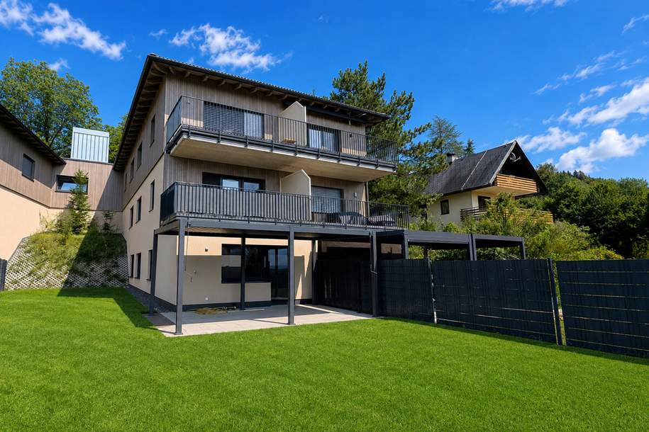 MODERNE 3-ZIMMER-GARTENWOHNUNG MIT 165 m² EIGENGARTEN IN UNMITTELBARER NÄHE ZUM FAAKER SEE, Wohnung-miete, 1.380,00,€, 9581 Villach Land
