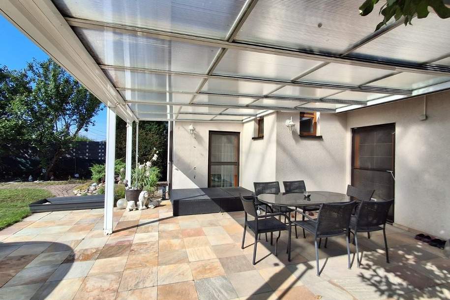 "Kleingartenhaus mit Pool auf Eigengrund nahe Siemensstrasse", Haus-kauf, 580.000,€, 1210 Wien 22., Donaustadt