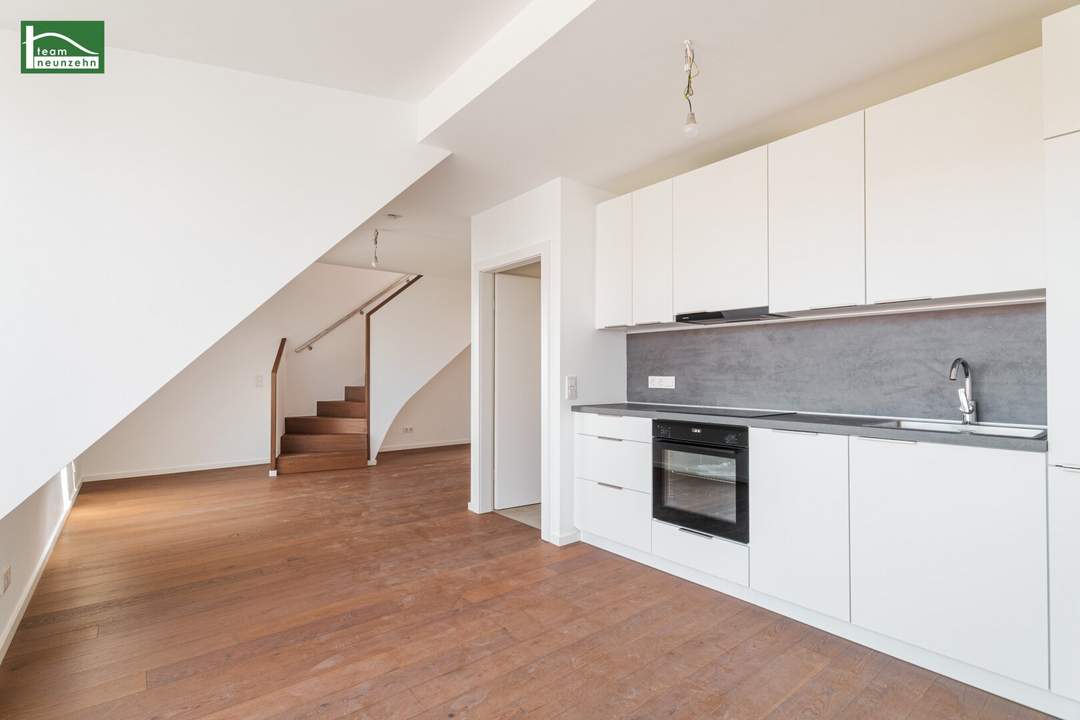 Erstbezugs-Maisonette mit Klimaanlage, Terrasse und Ausblick! Ruhelage nahe U6 Thaliastraße und Brunnenmarkt!