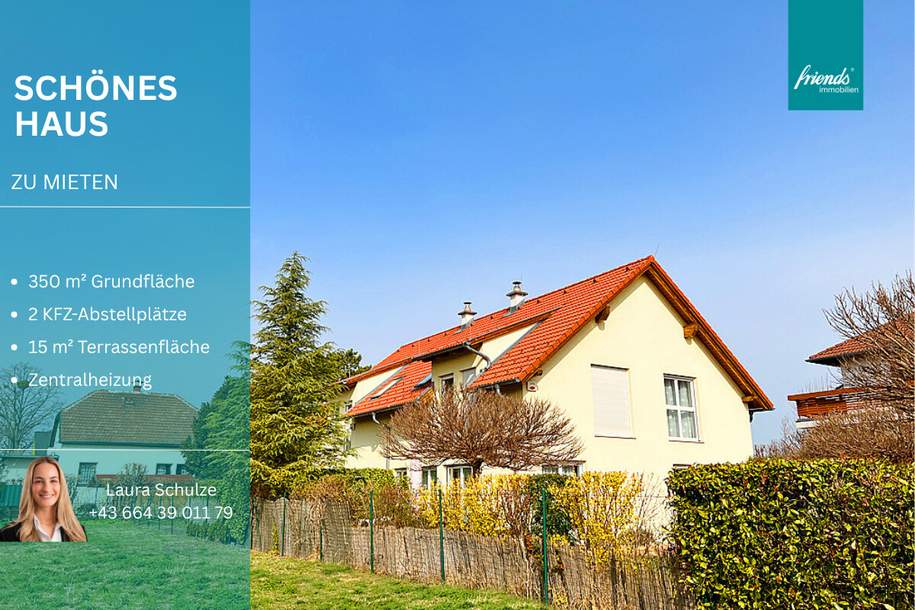 Schönes Haus mit großem Garten und 2 KFZ-Abstellplätzen!, Haus-miete, 2.030,00,€, 2361 Mödling