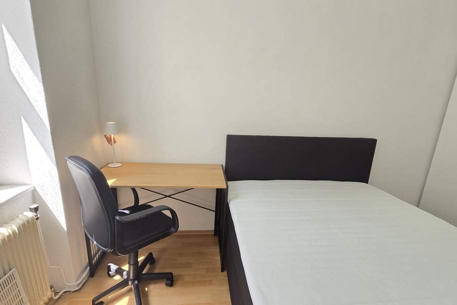 Studentenzimmer, Vollmöbliert, U4/U6 All-inclusive Miete in 2er WG, Wohnung-miete, 550,00,€, 1120 Wien 12., Meidling