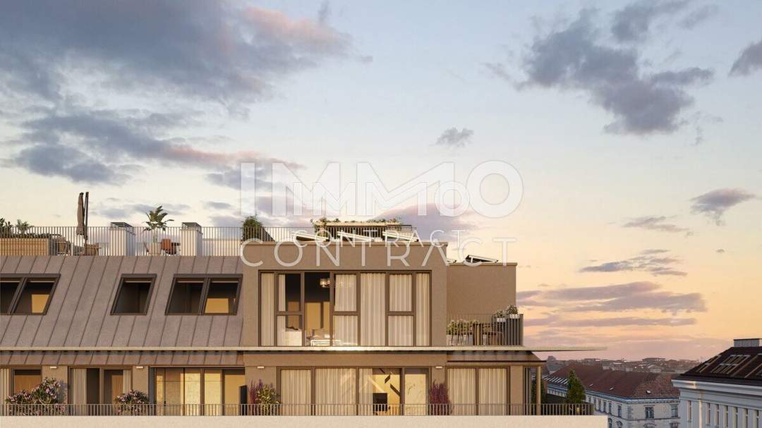 60m2 Dachterrasse: Penthouse Perle - U6 Burggasse