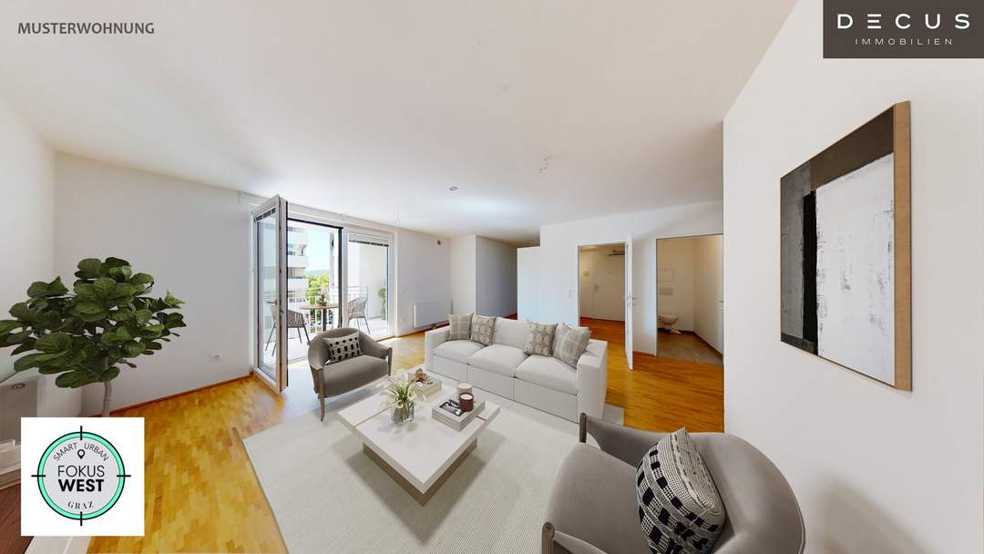| ZWEI ZIMMER | SÜDBALKON | NÄHE FH JOANNEUM | FOKUS WEST