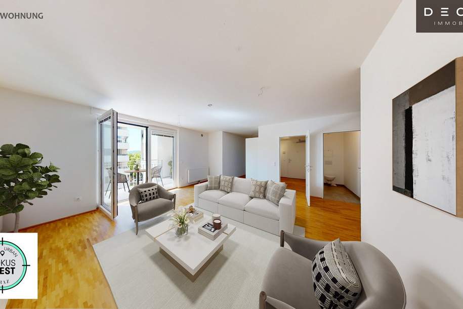 | ZWEI ZIMMER | SÜDBALKON | NÄHE FH JOANNEUM | FOKUS WEST, Wohnung-miete, 750,51,€, 8020 Graz(Stadt)