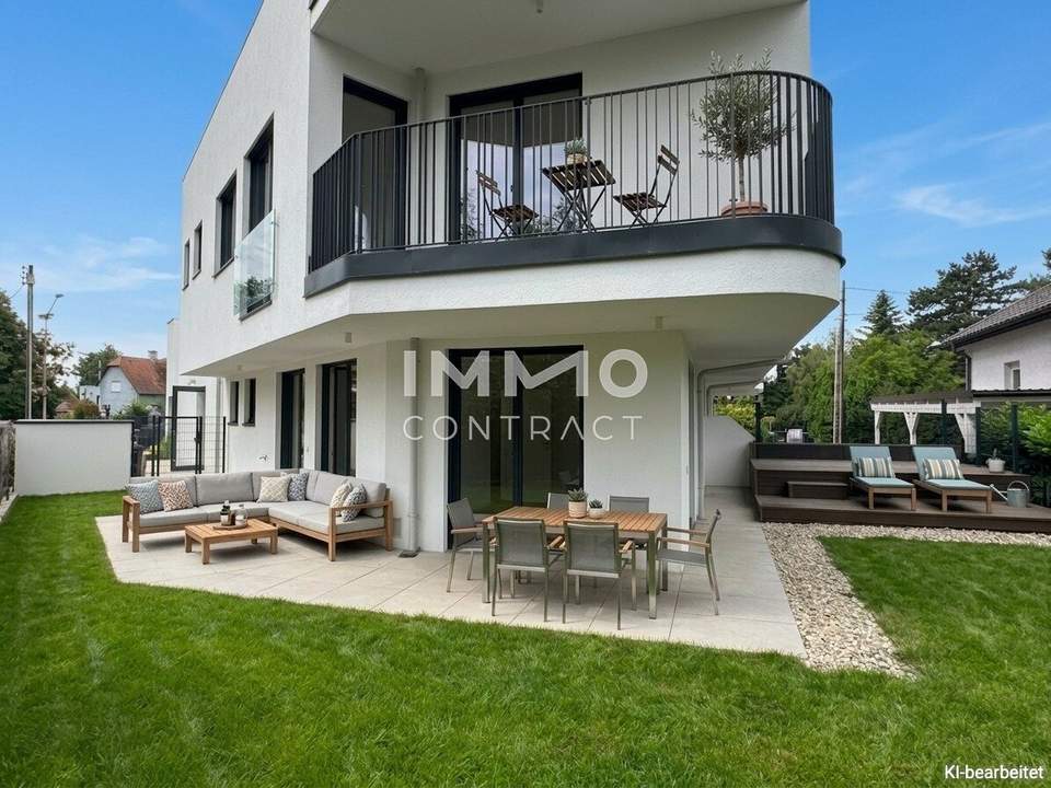 Gartentraum zum Schnäppchenpreis – Hochwertiger Erstbezug in Ruhelage beim Marchfeldkanal