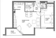 Gut aufgeteilte 2-Zimmer-Wohnung mit Balkon in den Innenhof