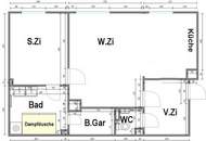 Tulpengasse - Toplage hinter Rathaus (10 Minuten fußläufig zur Hauptuni), hofseitiger 2 Zimmer Neubau