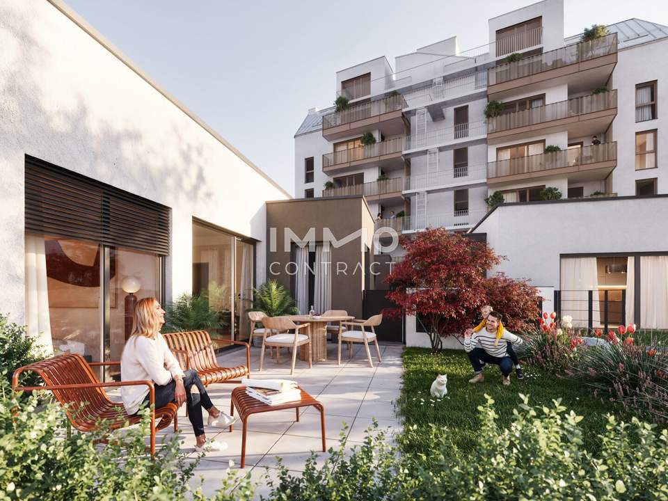 Traum Haus im Innenhof - Moderne 3-Zimmer-Wohnung mit Garten im ERSTBEZUG