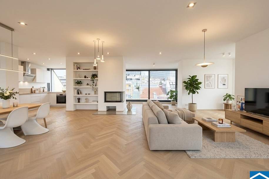 Luxuriöses Wohnen über den Dächern Wiens mit spektakulärem Ausblick, Wohnung-kauf, 2.495.000,€, 1040 Wien 4., Wieden