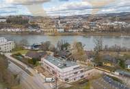 ERSTBEZUG! Traumhafte 4-Zimmer-Wohnung mit herrlichem Donaublick mit Eigengarten &amp; Terrasse zu vermieten!