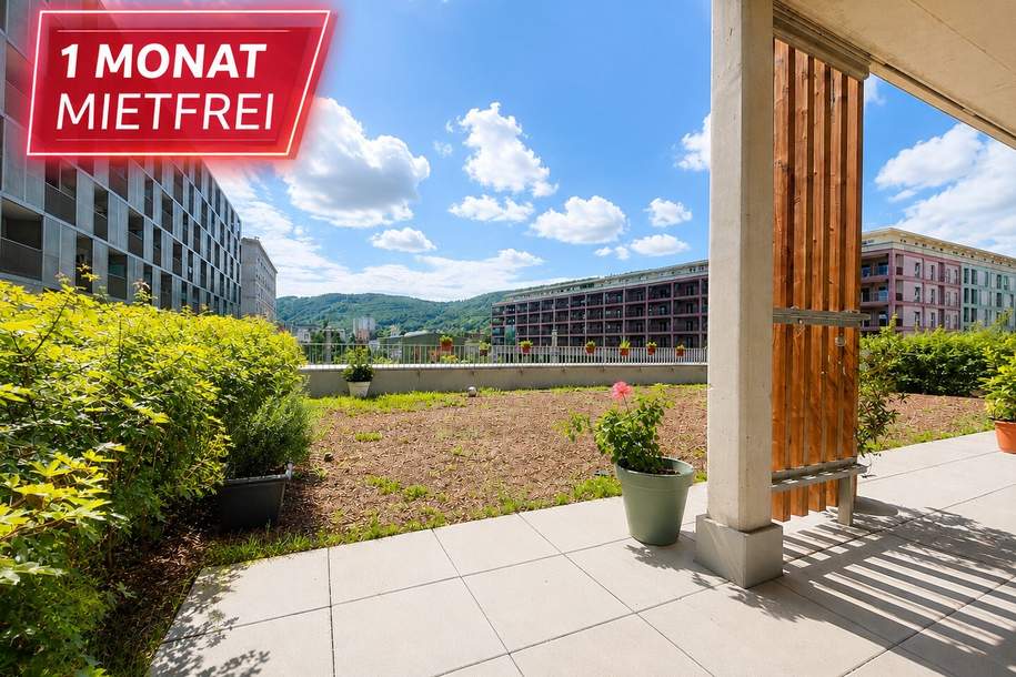 Wohnen mit Garten im Neubau – 1 Monat mietfrei!, Wohnung-miete, 994,96,€, 8020 Graz(Stadt)