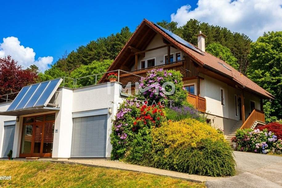 Weinliebhaber aufgepasst: Haus in Aussichtslage, unterkellert, Garage - mit Praxis/Einliegerwohnung/Büro, Haus-kauf, 549.500,€, 2763 Wiener Neustadt(Land)