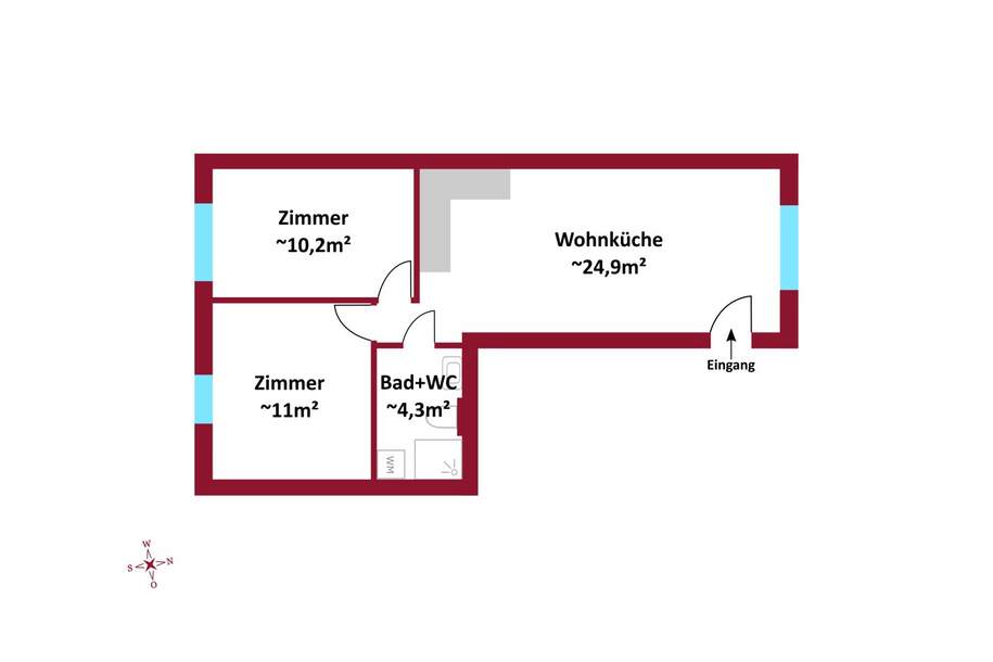 Erstbezug nach Neubau I Kurzzeitvermietung möglich I Sonderwünsche / Raumgestaltung in aktueller Bauphase noch möglich I, Wohnung-kauf, 332.000,€, 1100 Wien 10., Favoriten