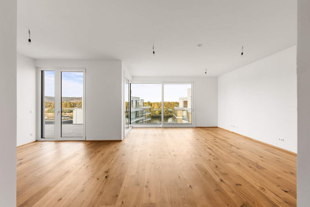 Einmalig. Erhaben. Atemberaubend: Penthouse mit 350m2 Terrasse direkt am Wasser