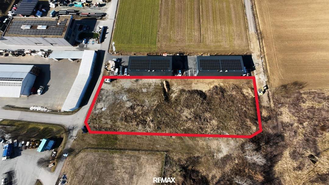 4.253 m² Gewerbegrundstück im Industriegebiet Tillmitsch – teilweise geschottert, Stromanschluss vorhanden