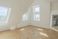 Über den Dächern des Stuwerviertels: elegante 3-Zimmer-Dachgeschosswohnung mit privater Dachterrasse nahe Prater