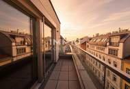 BEIM DONAUUFER: Klimatisierte 3-Zimmer-Dachgeschosswohnung mit sonnigem Glasbalkon