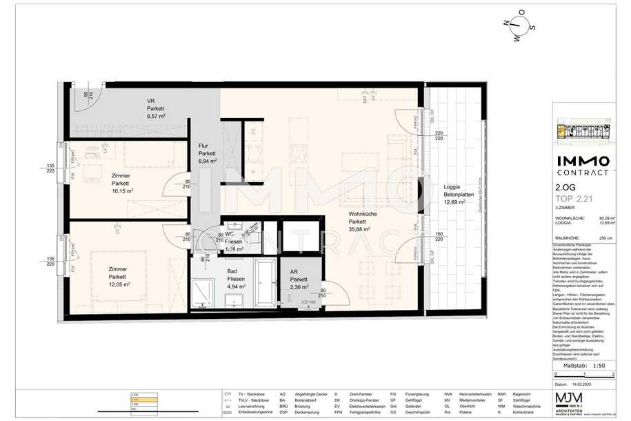 Stock2Live Exklusive Wohneinheiten 42qm - 120qm in Stockerau! _fußläufig zu Schule und Bahnhof!, Wohnung-kauf, 423.000,€, 2000 Korneuburg