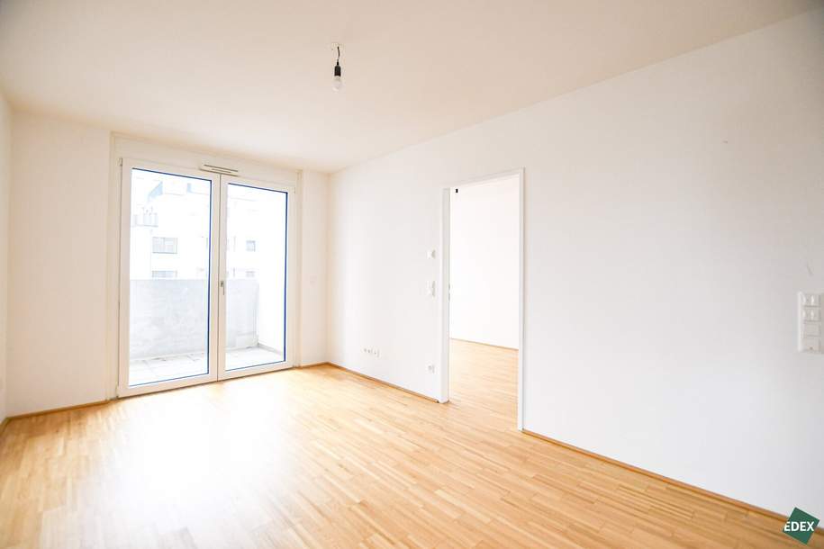 Hofruhelage: Moderne 2-Zimmer Wohnung mit Balkon nahe Donau, Wohnung-miete, 949,00,€, 1200 Wien 20., Brigittenau