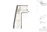 U3 ANLEGERTRAUM! Inklusive Küche 2 Zimmer Wohnung+Loggia =DAS LAURENZ= Erstbezug - 1 Bedroom+ Loggia