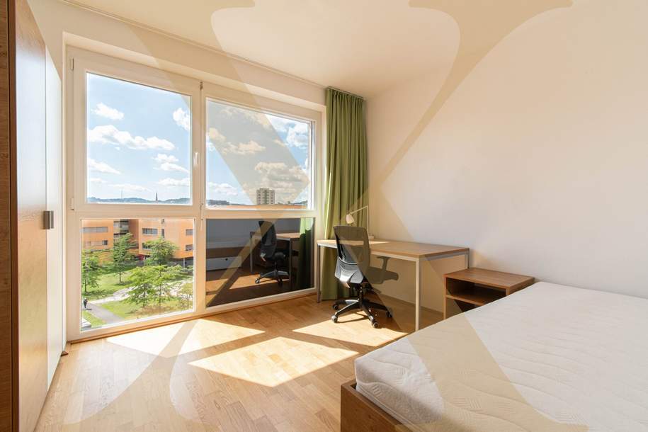 WG-geeignet! Teilmöblierte 3,5-Zimmer-Wohnung mit großzügigem Balkon in Linz nähe UKH zu vermieten!, Wohnung-miete, 1.100,71,€, 4020 Linz(Stadt)