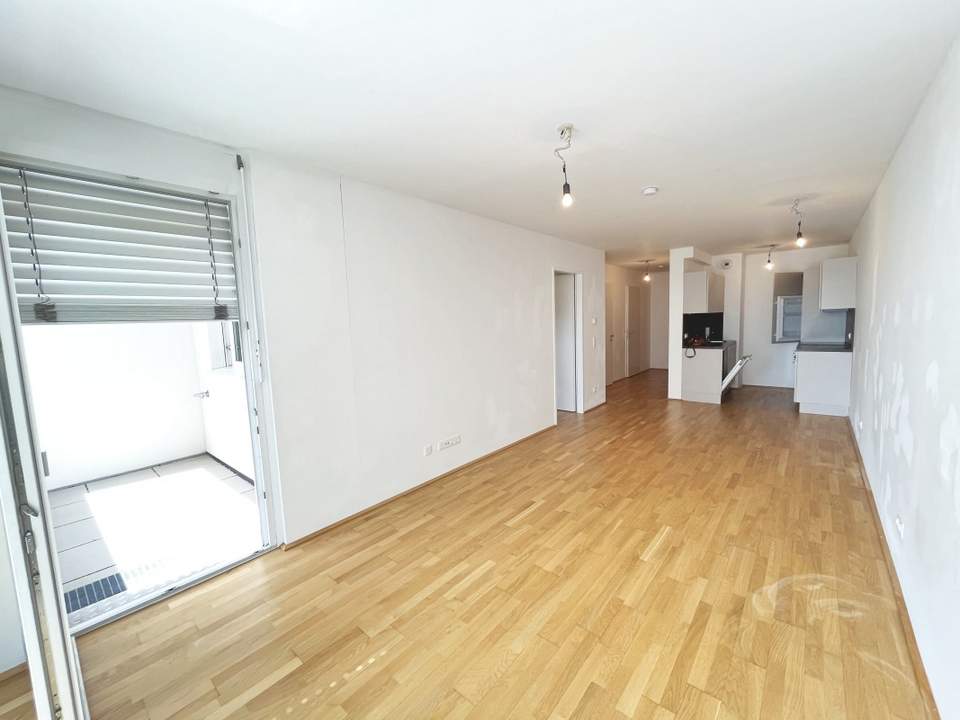 Q11 Leben in Simmering - Lichtdurchflutete Loggiawohnung mit 2 Zimmern und Deckenkühlung!