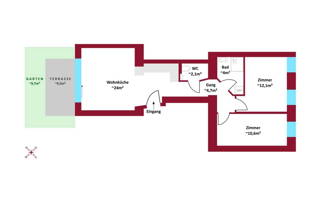 Erstbezug sanierter Altbau in Fertigstellung I ruhiger hofseitige Außenbereich I Luftwärmepumpe I Fußbodenheizung I Schlüsselfertig.