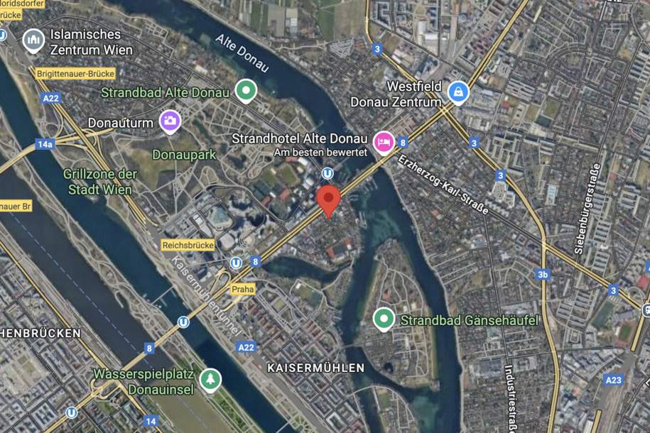 Wohnen an der alten Donau – Stilvoll ausgestattete Neubauwohnung bei Kaisermühlen &amp; Panoramalage!, Wohnung-kauf, 499.000,€, 1220 Wien 22., Donaustadt