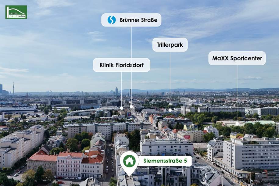 Urbanes Wohnen mit Wohlfühlfaktor in Floridsdorf - Moderne 2-Zimmer-Wohnung mit optimaler öffentlicher Verkehrsanbindung!, Wohnung-miete, 890,00,€, 1210 Wien 21., Floridsdorf